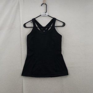 𝅺LULULEMON Womens Black Cross Back Scoop Neck Running Enhearten Tank Top 2